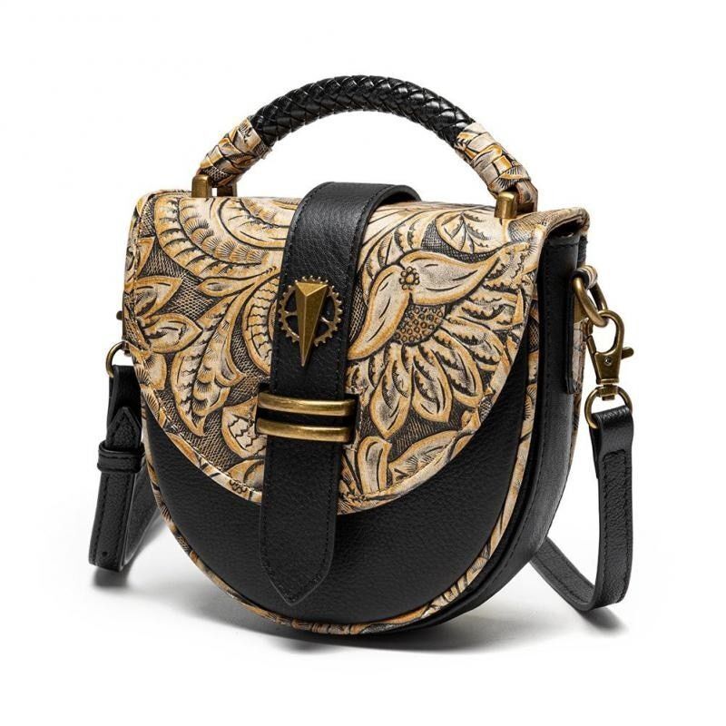 Retro Small Shoulder Purse Crossbody Bag Genuine Leather Cowhide Handbags Shell