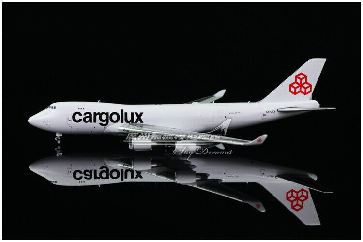 1:400 JC Wings Cargolux BOEING 747-400F Passenger Plane Diecast Aircraft Model