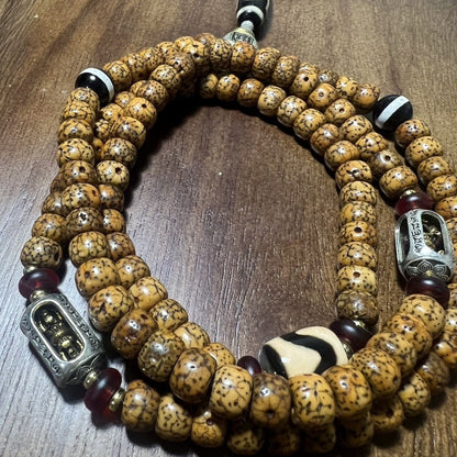 Tibetan Star and Moon Bodhi 108 Beads Full Set
