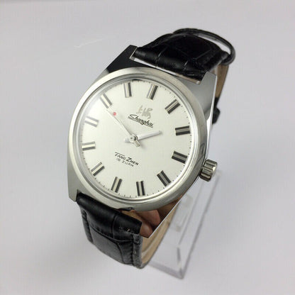 New Vintage Shanghai Watch Factory 38mm Manual Wind Mechanical Watch Steel