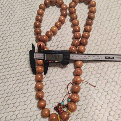 20mm*59 Natural Huanghauli Wood Prayer Beads Shaolin Monks Blessing Necklace