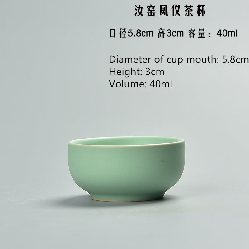 tea cup ruyao craft ceramic porcelain cup of tea chinese kung fu tea set cups