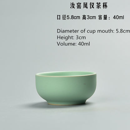 tea cup ruyao craft ceramic porcelain cup of tea chinese kung fu tea set cups