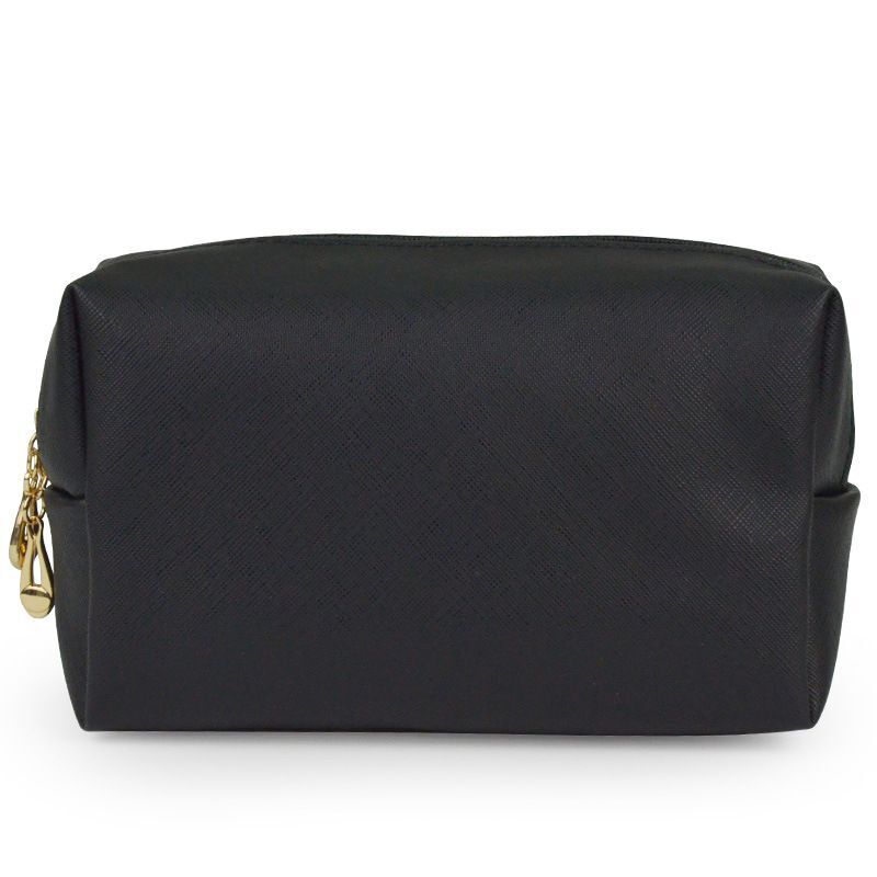 Synthetic Leather Zipper Cosmetic Bag Traveling Beauty Case Makeup Bag Organizer