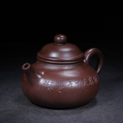 Chinese Yixing Zisha Clay Handmade Exquisite Teapot （容天 底款：景舟手制）