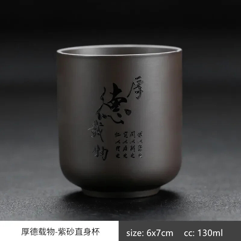 Chinese Yixing Purple Clay Teacup Oolong Tea Handmade Boutique Single Cup