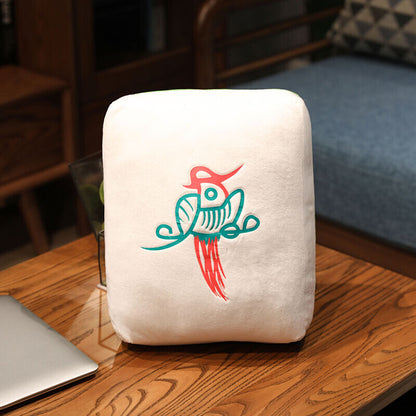 Creative Mahjong Pillow Cushion Chinese Plush Toy Pillow Sofa Backrest Gift NEW