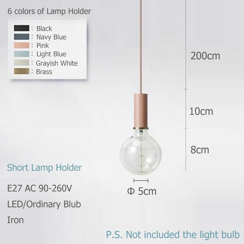 Nordic Loft Simple Pendant Lights E27 LED Modern Creative Hanging Lamp Design 1x