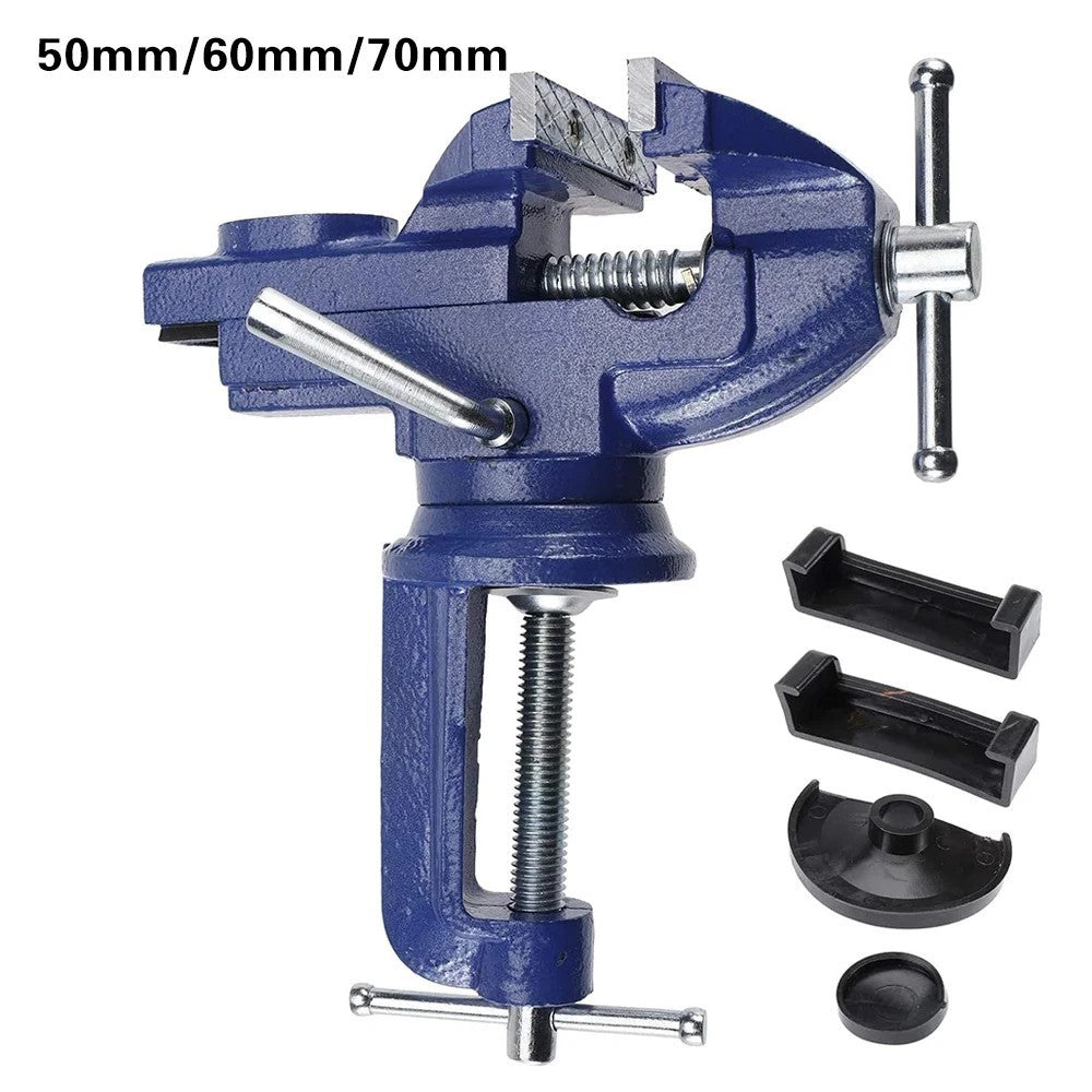 360° Swivel Table Vise Portable Clamp Bench Vice Woodworking Drill Clamp