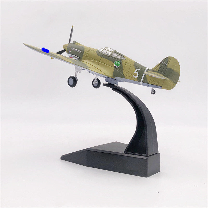 1:72 American P40 Flying Tigers Fighter WWII Military Aircraft Model Simulation