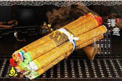 Nepal Handmade Tibetan Buddhist Mini Prayer Flags Roll (Traditional Scripture)