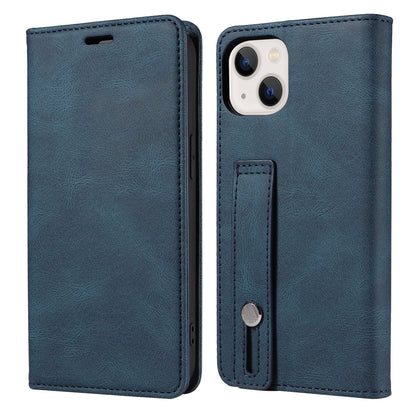 iPhone17/16/SE Wrist Strap Leather Cover Samsung S25 Flip Cover