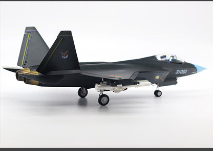 1:36 43CM China J-31 Stealth Fighter Jet Plane Diecast Military Aircraft Model