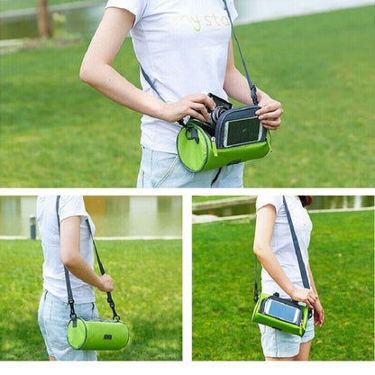 Bike Front Handlebar Bag Touch Screen Bicycle Phone Keys Storage Shoulder Bag
