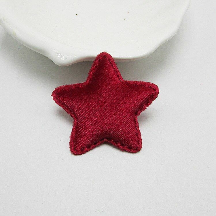 42Pcs/Lot 4.8cm Felt Star Shape Padded Appliques DIY Hairclips Accessories Patch