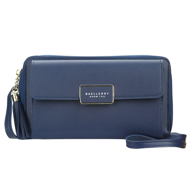 Handbags Large Shoulder Bags Hasp Zipper Purse 6.5Inch Phone Clutch Card Holder