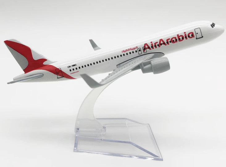 16CM Air Arabia AIRBUS A320 Passenger Aircraft Aeroplane Diecast Airplane Model