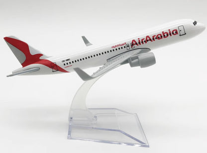 16CM Air Arabia AIRBUS A320 Passenger Aircraft Aeroplane Diecast Airplane Model