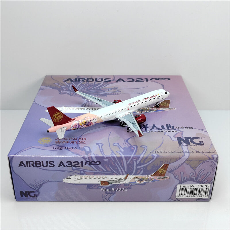 1:400 NG Models Juneyao Air Airbus A321neo Diecast Aircraft Model
