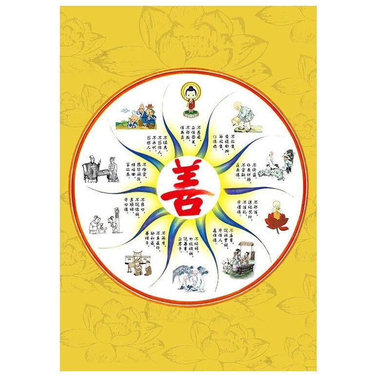 Good Deeds, Calm Mind, Good Moral Cultivation, and Moral Cultivation Wall Chart