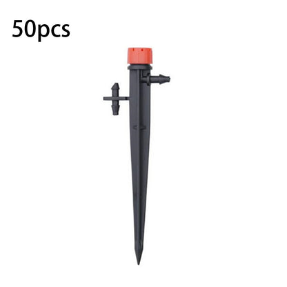 50Pack Adjustable Water Flow Irrigation Dripper Nozzle Stake Emitter Drip eew