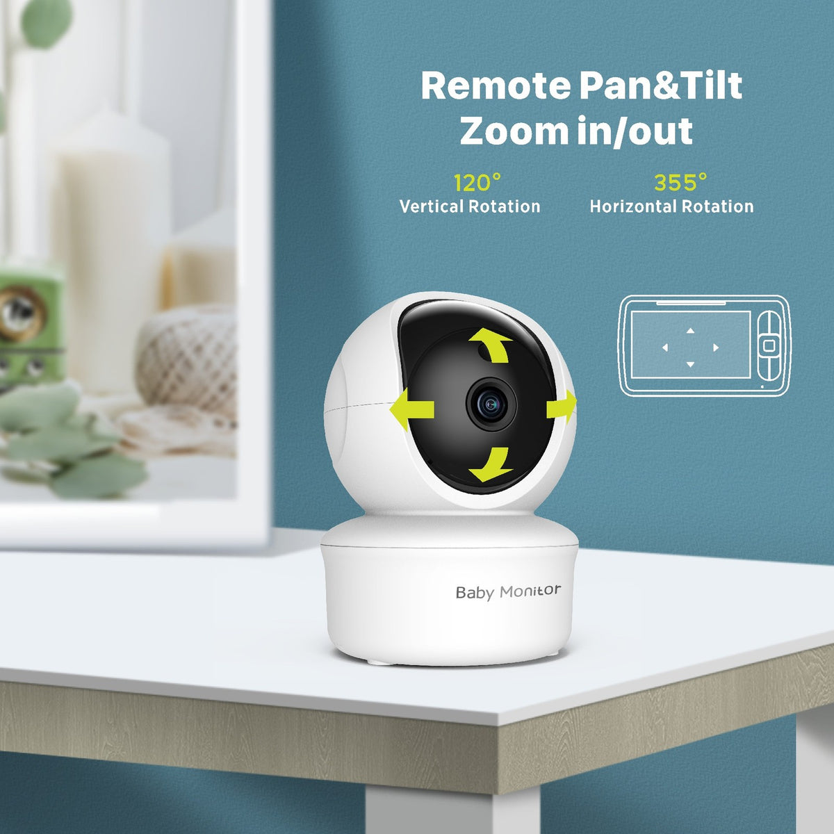 Upgraded Smart WiFi Baby Monitor SM650, 5-inch 720p Display, 1080p Camera