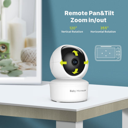 Upgraded Smart WiFi Baby Monitor SM650, 5-inch 720p Display, 1080p Camera