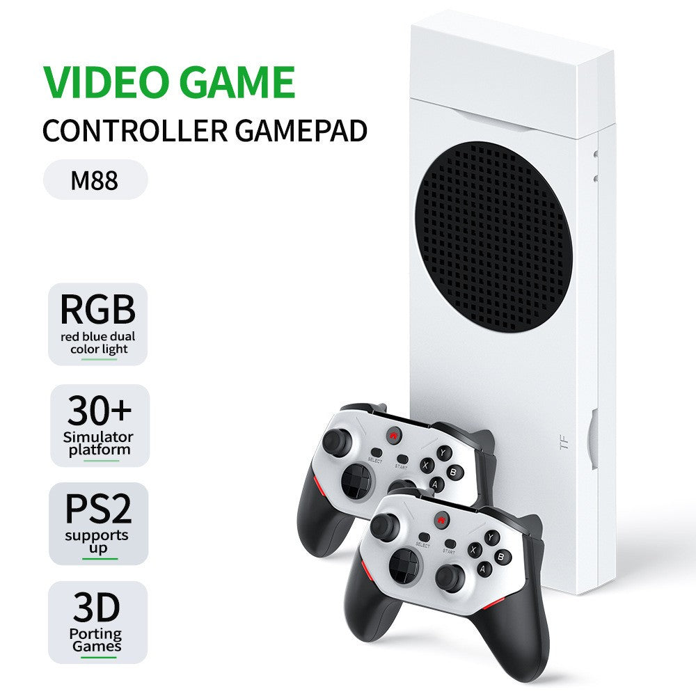 M88 128GB Video Game Console, 30000+ Games TV Stick HDMI 2 Wireless Controller