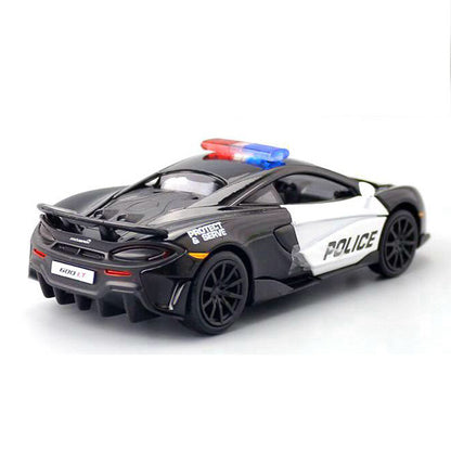 1/32 McLaren 600LT Police Car Model Diecast Toy Vehicle Boys Toys for Kids Gifts