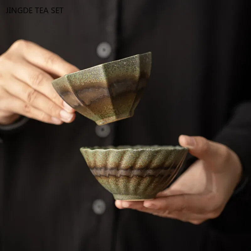Kiln Change Coarse Pottery Handmade Beauty Tea Cup Ceramic Tea Accessories