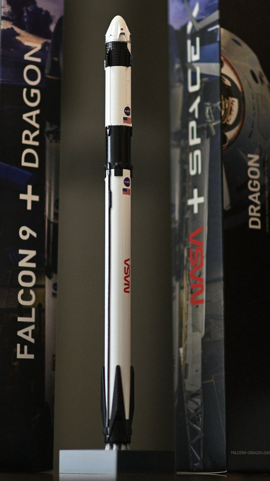 1:233 29CM SpaceX Falcon 9 Crew Dragon Elon Musk Rocket ABS Resin Diecast Model