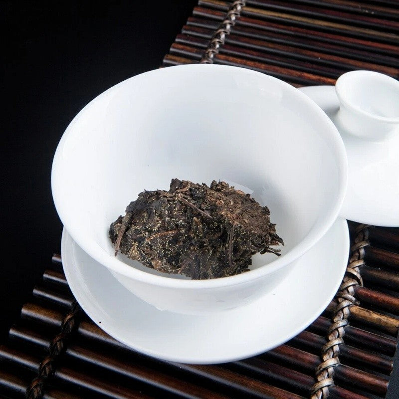 600g Hunan Anhua BaiLiang Cha Bing Bai Liang Golden Flower Dark Tea Hua Juan Tea