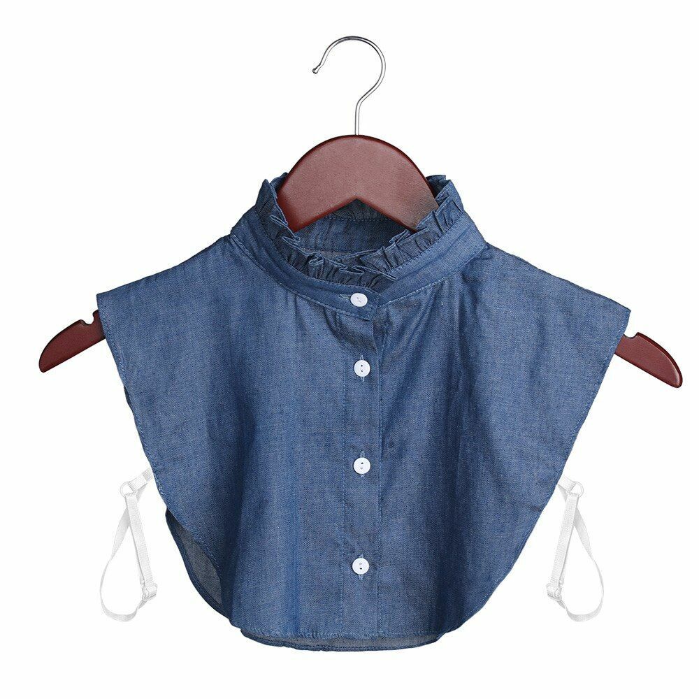 Shirt Collar Women Cotton Lace Fake Blouse Vintage Lapel Clothes Accessories Top