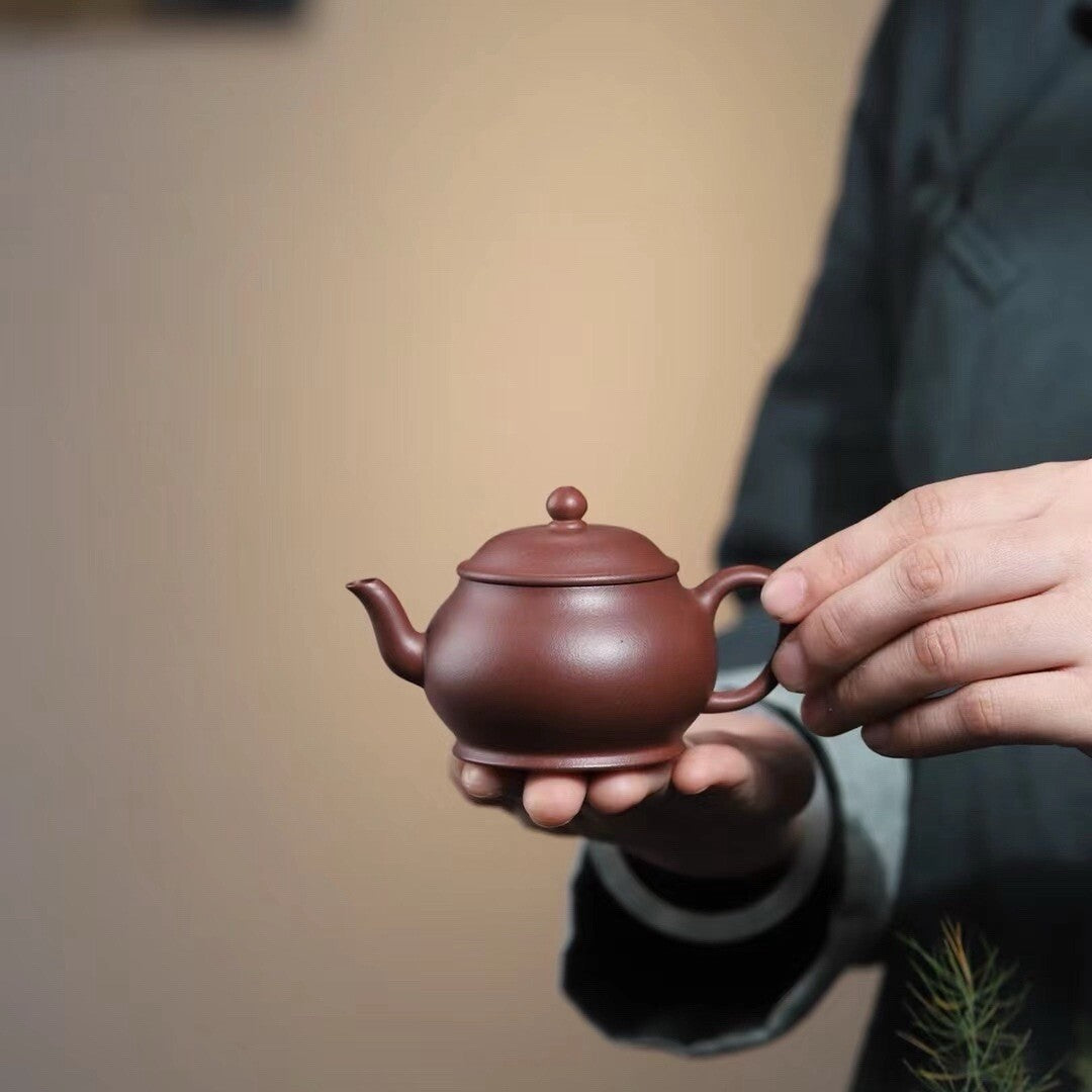 110cc Eggshell Yixing Zisha Purple Clay Huanglong Mountains Zini Handmade Teapot