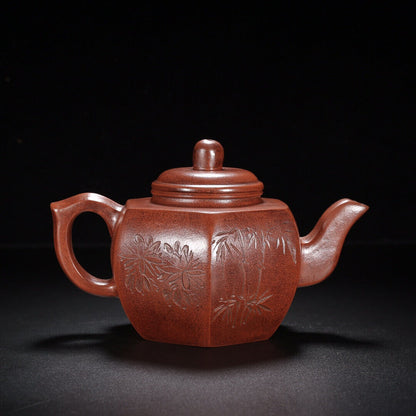 Chinese Yixing Zisha Clay Handmade Exquisite Teapot （梅兰竹菊 底款：顾景舟）