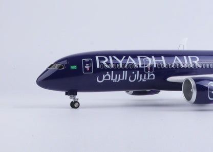 1:130 43CM RIYADH AIR BOEING 787 Airplane Landing Gear Resin Aircraft Model