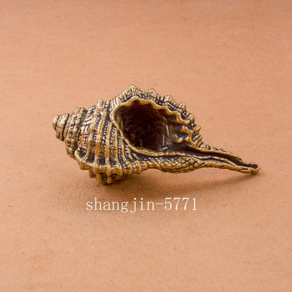 Brass Sea Conch Statue Sculpture Shell Artwork Figurine Home Decor