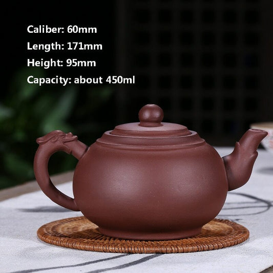 450ml Chinese Yixing Teapot Purple Clay Tea Pot Handmade Household Tea Set