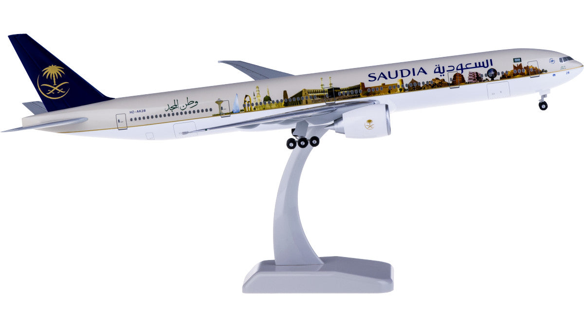 1:200 37CM Hogan SAUDIA BOEING 777-300ER Passenger Airplane ABS Plastic Model