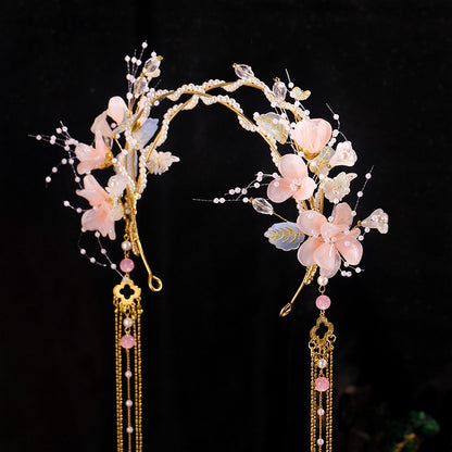 Exquisitely Chinese Ancient Princess Hair Crown Tassel Hairpin Hanfu Accessories