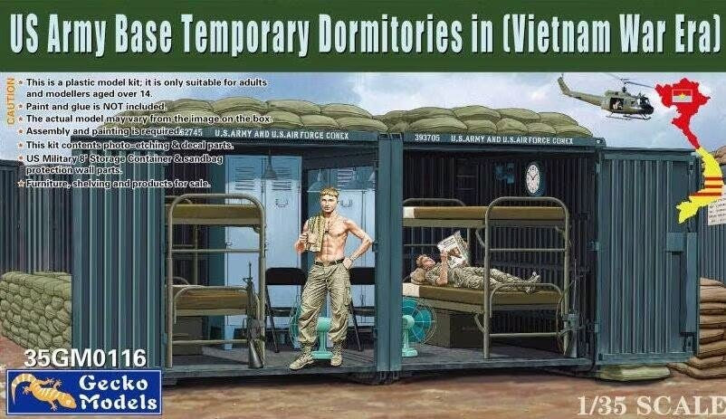 Gecko Models 35GM0116 1/35 US Army Base Temporary Dormitories In Vietnam War Era