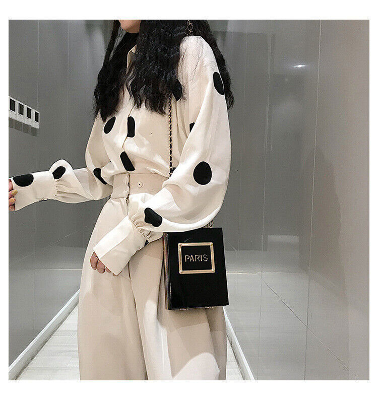 Women Fashion Perfume Bottle Acrylic Box Clutch Evening Handbag Day Clutches Bag