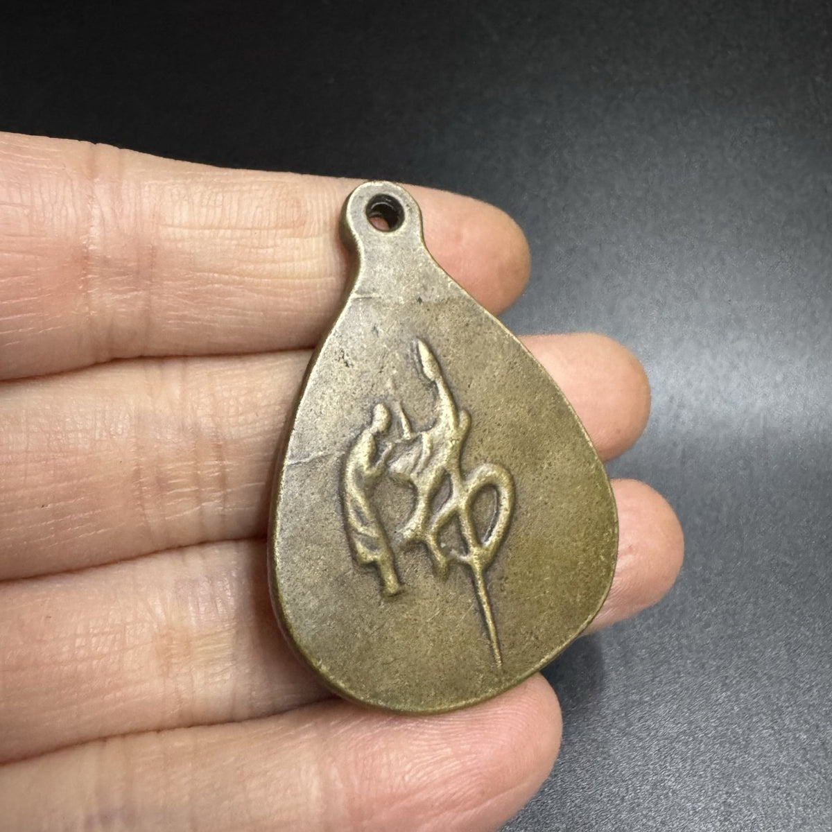 Pure Brass Maitreya Buddha Pendant Laughing Buddha Amulet Necklace Charm