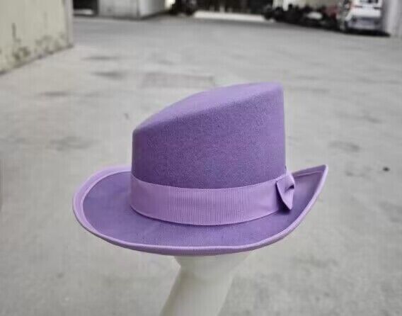 Cashmere Hat Asymmetric Top Hat Unisex Steam Punk Wool Party Costume Magic Cap