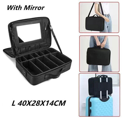 Makeup Bag Embroidered Art Clapboard Makeup Case Cosmetic Bags Women