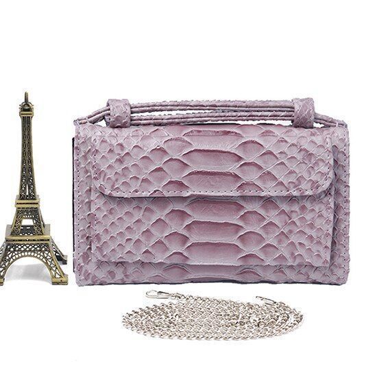 Leather Clutch Crossbody Bag Gold Luxury Serpentine Clutch Purse Messenger Bags