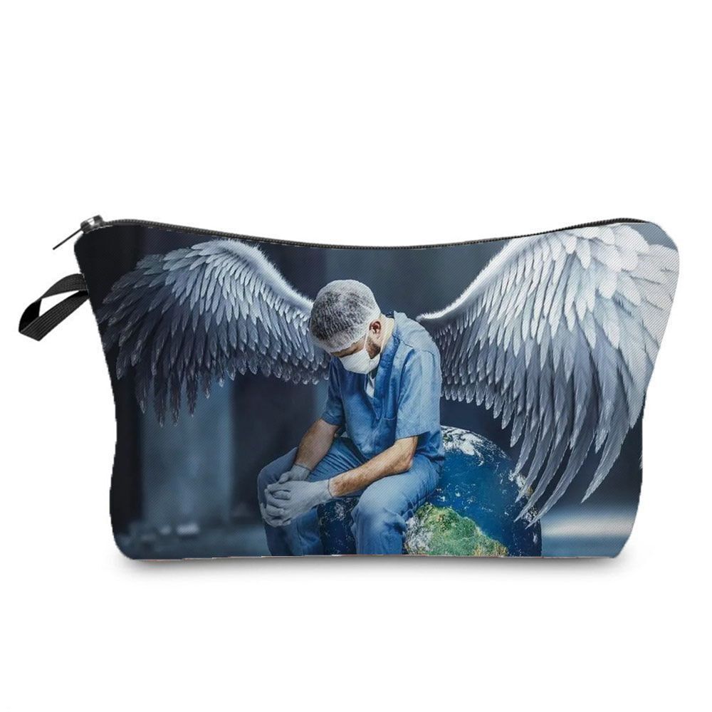 Cosmetic Bags Printed Makeup Bag Small Toiletry Bag Storage Purses 2*22*13.5 CM