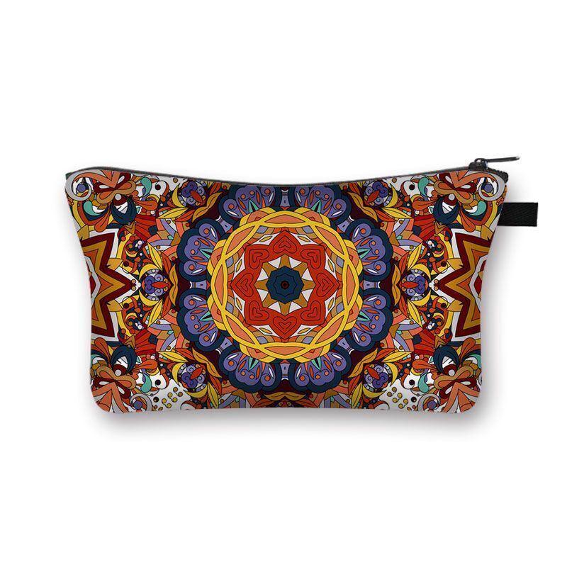 Vintage Pattern Multifunctional Cosmetic Bags Organizer Gothic Wallet Polyester