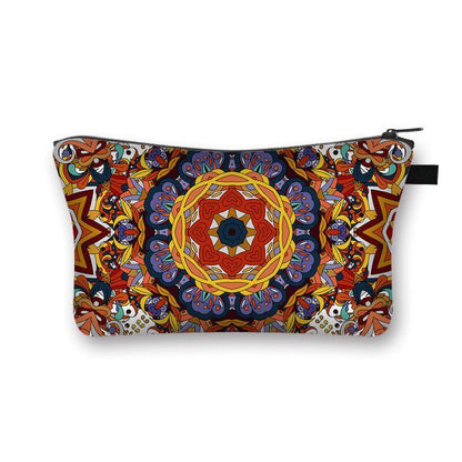 Vintage Pattern Multifunctional Cosmetic Bags Organizer Gothic Wallet Polyester