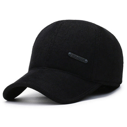Unisex Men Corduroy Baseball Cap Casual Hat Trucker Classic Adjustable Solid